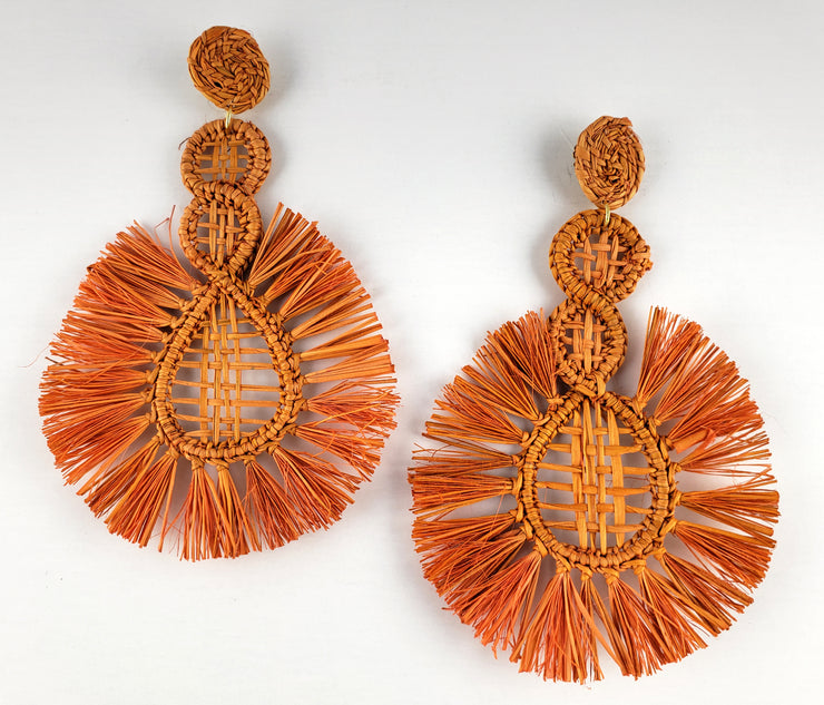 Azuzena - Iraca Palm Leaf Handwoven Earrings