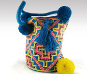 Martha - Wayuu Authentic Mochila Bag with Crystals Wholesale