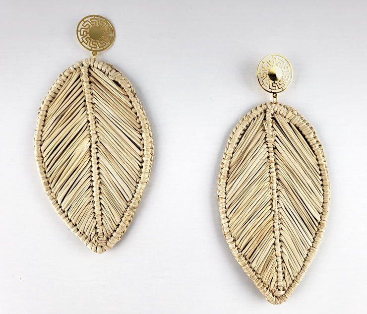 Ramona - Iraca Palm Leaf Handwoven Earrings