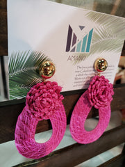 Nadia - Iraca Palm Leaf Handwoven Earrings Wholesale
