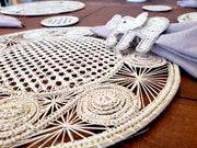 Caracoli style natural color delivery on or before march 20th 2022 Iraca Palm Placemats with Coasters Wholesale
