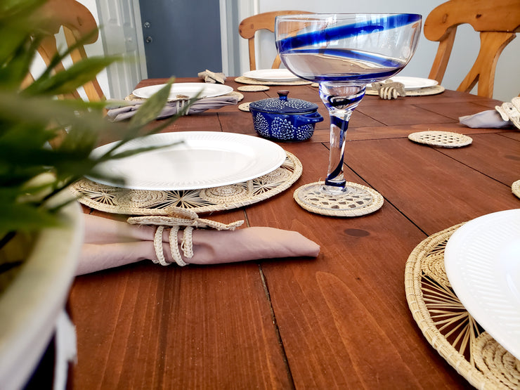 Iraca Palm Placemats with Coasters