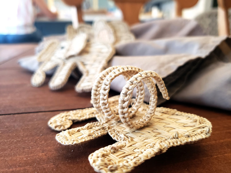 Iraca Handmade Elephant Napkin Rings Wholesale