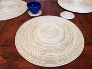 Iraca Palm Solid Placemats with Coasters