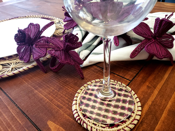 Iraca Handmade Orchids Napkin Rings Wholesale