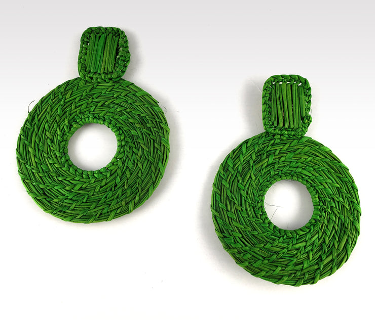 Ana - Iraca Palm Leaf Handwoven Earrings