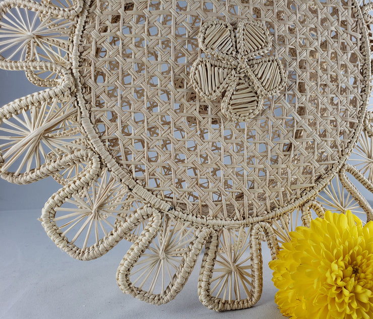 Sunflower - Flower shaped Iraca Palm Authentic Handmade Handbag Wholesale