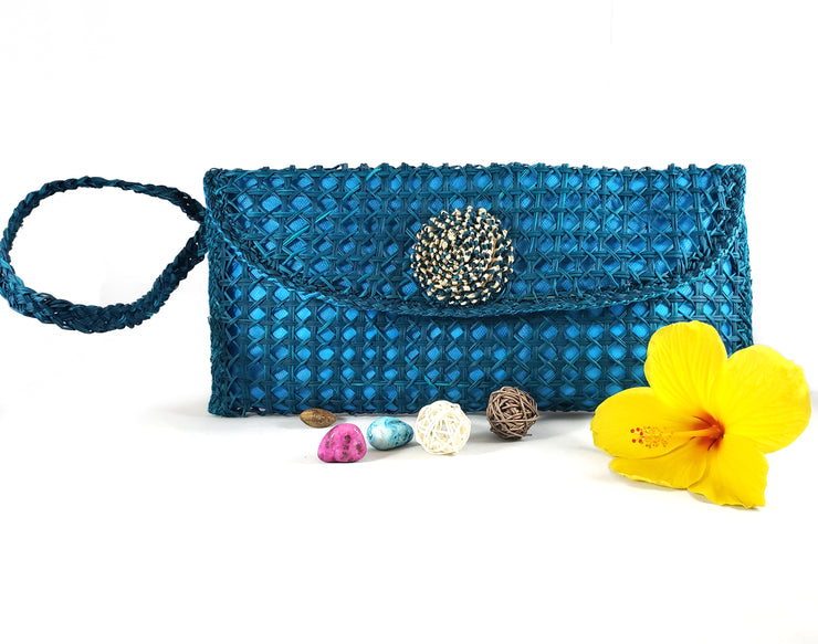 Azure Envelope Bag - Iraca Palm Authentic Handmade Handbag Wholesale