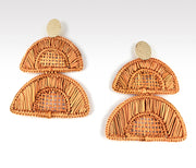 Esther - Iraca Palm Leaf Handwoven Earrings