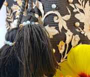 La Marrona - Wayuu Mochila with pearl and embroidered accents