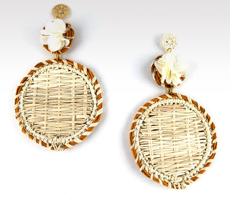 Mariana - Iraca Palm Leaf Handwoven Earrings