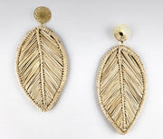 Ramona - Iraca Palm Leaf Handwoven Earrings Wholesale
