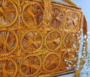 Salma - Geometric Iraca Palm Authentic Handmade Handbag Wholesale