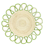 Scalloped Iraca Palm Placemats with coasters - set of 6 Wholesale