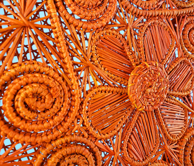 Carmen - Iraca Palm Authentic Handmade Orange Handbag