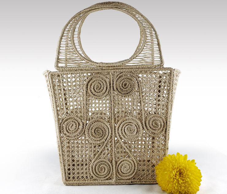 Lucia - Iraca Palm Authentic Handmade Handbag Basket Wholesale