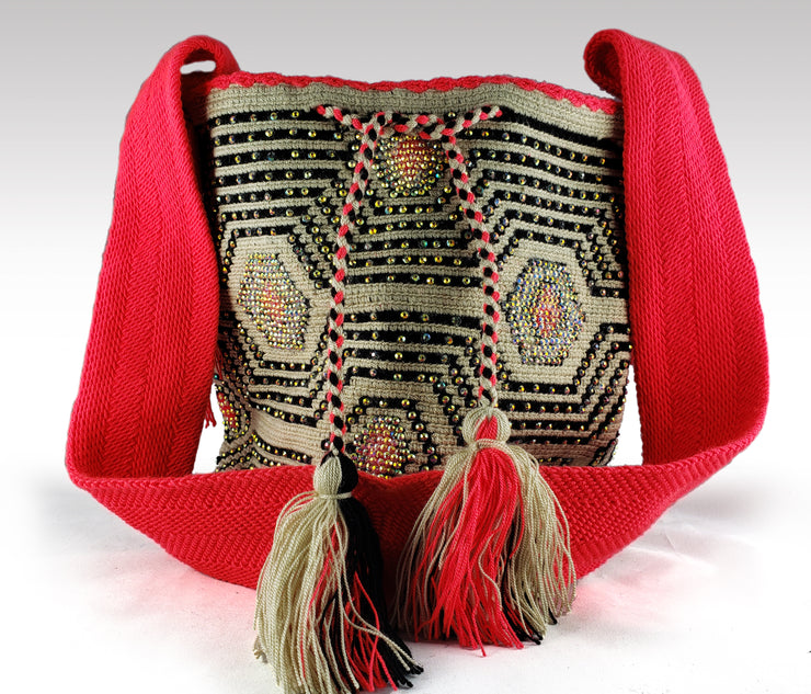 Dulce - Wayuu Authentic Mochila Bag with Crystals