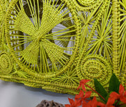 Ivania Yellow Iraca Palm Handmade Geometric Bag Wholesale