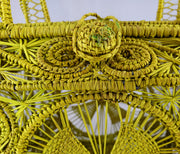 Ivania Yellow Iraca Palm Handmade Geometric Bag Wholesale