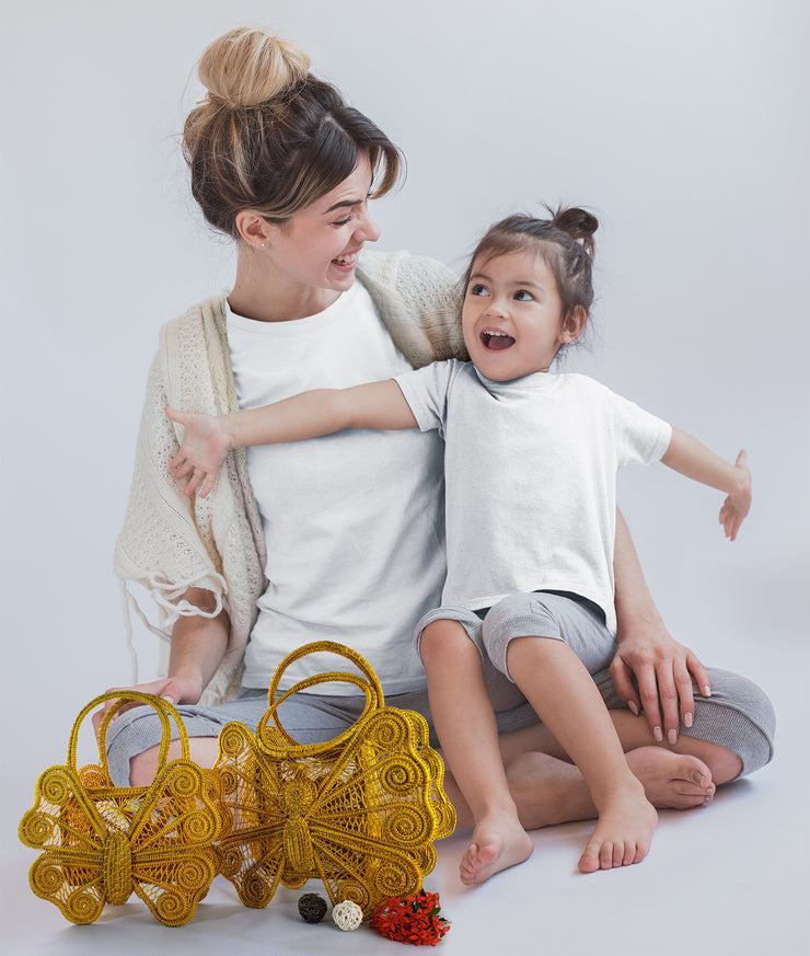 Mariposas - Mommy and Me Matching Iraca Palm Handbags Wholesale